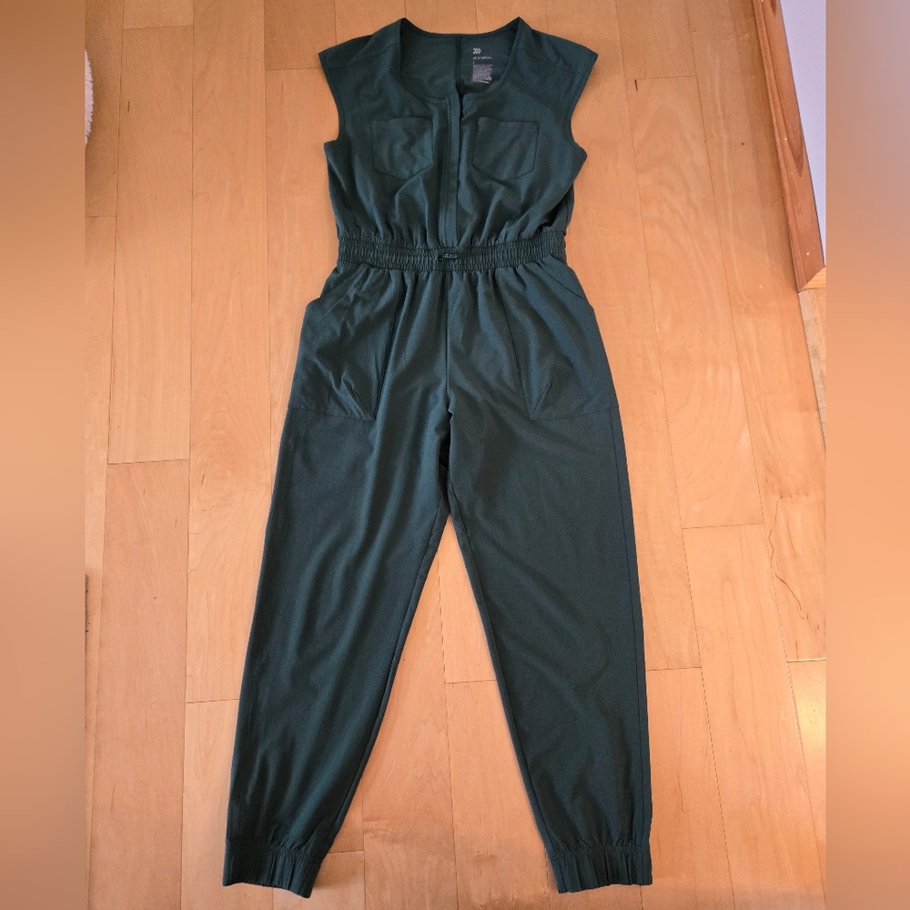 All in Motion Dark Green Jumpsuit